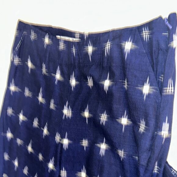 Alix of Bohemia Navy/White Patterned Linen Pants Size Medium - Picture 9 of 9
